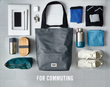 Логотрейд pекламные подарки картинка: Черная термосумка-тоут/холодильник Blum 16 л