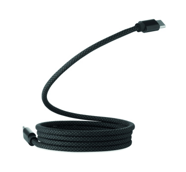 Логотрейд pекламные подарки картинка: Braided magnetic cable in RPET