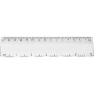 Logotrade kampanjprodukter bild: Renzo 15 cm plastlinjal