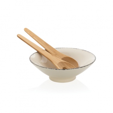Logotrade profilprodukter bild: Ukiyo salladsskål med bestick i bambu