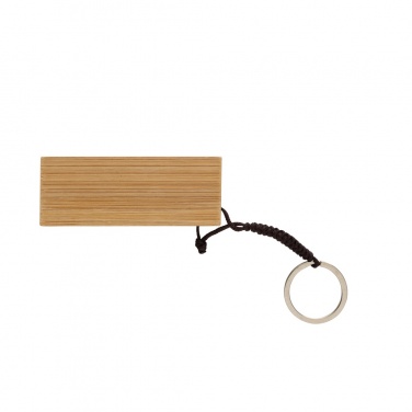 Logotrade reklamprodukter bild: Standkey bambu nyckelring telefonstativ