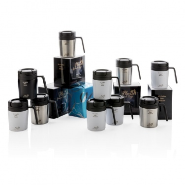Logotrade kampanjprodukter bild: Coffee to go termosmugg med handtag
