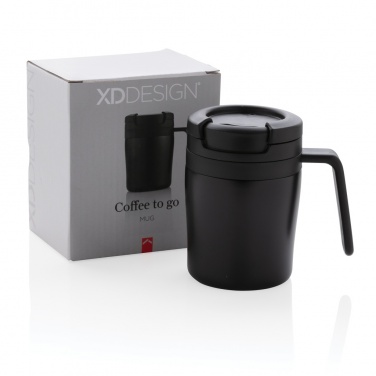 Logotrade reklamprodukter bild: Coffee to go termosmugg med handtag