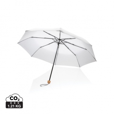 Logotrade presentreklam bild: 20.5" Impact AWARE™ RPET 190T Pongee paraply  bambu