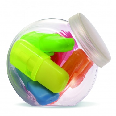 Logotrade presentreklam bild: 5 highlighters med klämma
