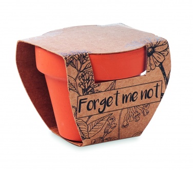 Logotrade profilprodukter bild: Terracotta skål 'forget me not'
