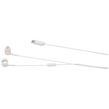 Logotrade profilreklam bild: Baekdu headset med Type C-kabel och förvaringsfodral av återvunnen plast