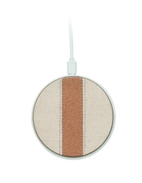 Logotrade reklamprodukter bild: Trådlös laddare med kork 15W