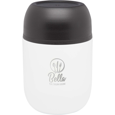 Logotrade reklamprodukter bild: Supo 480 ml dubbelväggig matlåda av återvunnet rostfritt stål