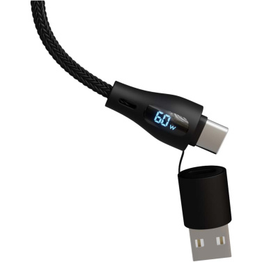 Logotrade kampanjprodukter bild: SCX.design C51 supersnabb 5-i-1 rPET-laddningssladd på 60 W med skärm