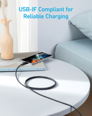 Logotrade kampanjprodukter bild: Anker USB-C till USB-C kabel 1.8 meter 60W