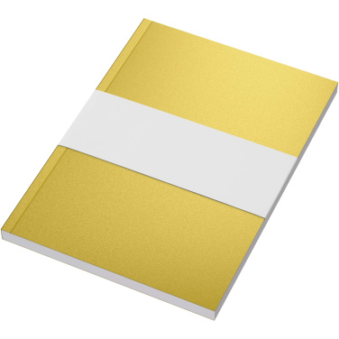 Logotrade reklamprodukter bild: Novella Austen A5 anteckningsbok med mjukt metallomslag – 100 ark
