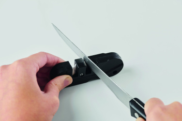 Logotrade presentreklam bild: Knivvässare i fickformat