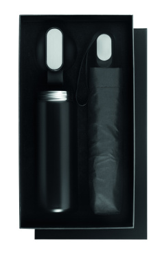 Logotrade presentreklam bild: Paraply + flaska presentset
