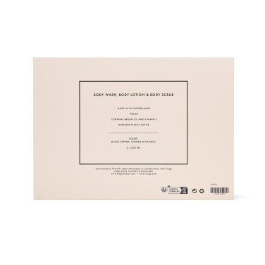 Logotrade profilreklam bild: VINGA x TGL kroppsvård gåvoset