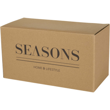 Logotrade profilreklam bild: Male serveringsbricka i trä och set med glasmuggar