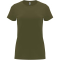 Capri kortärmad T-shirt för dam, Militärgrön