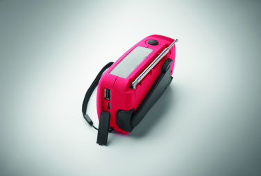 Logotrade profilreklam bild: Bärbar radioSOS med LED-ficklampa